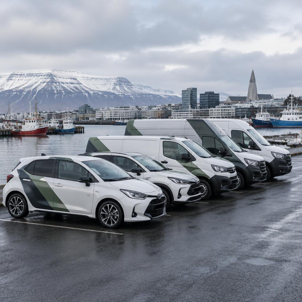 Merktur bílafloti / Branded vehicle fleet